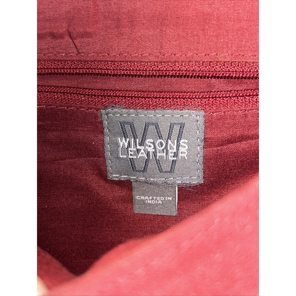 Wilson's Leather Structured Wine Red Executive Tote Bag | Genuine Leather Should